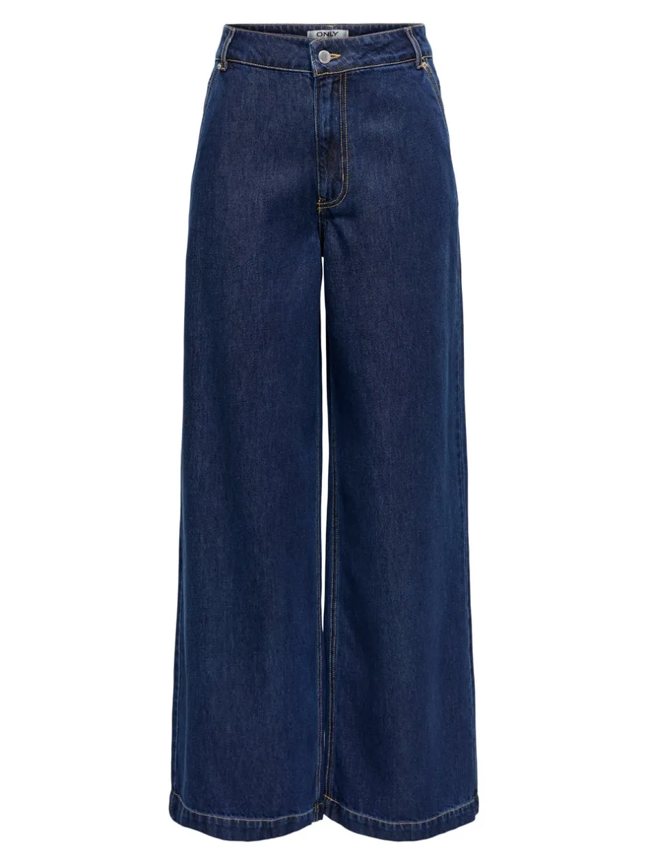 Discount ONLINGRID Mellemhøj talje Wide leg fit Jeans Dame Jeans|Jeans