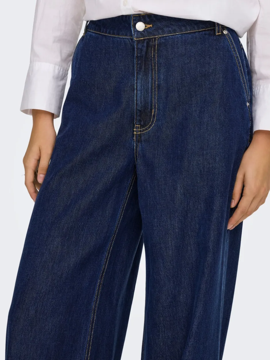 Discount ONLINGRID Mellemhøj talje Wide leg fit Jeans Dame Jeans|Jeans