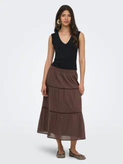 Discount ONLISABELLA Nederdel Lang nederdel Dame Nederdele