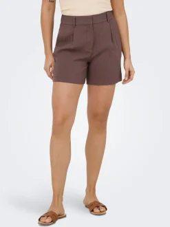 Hot ONLITA Høj talje Regular fit Hør Bermuda-shorts Dame Shorts