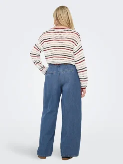 ONLIVY Mellemhøj talje Wide leg fit Jeans Dame Jeans|Jeans
