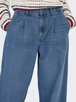 ONLIVY Mellemhøj talje Wide leg fit Jeans Dame Jeans|Jeans