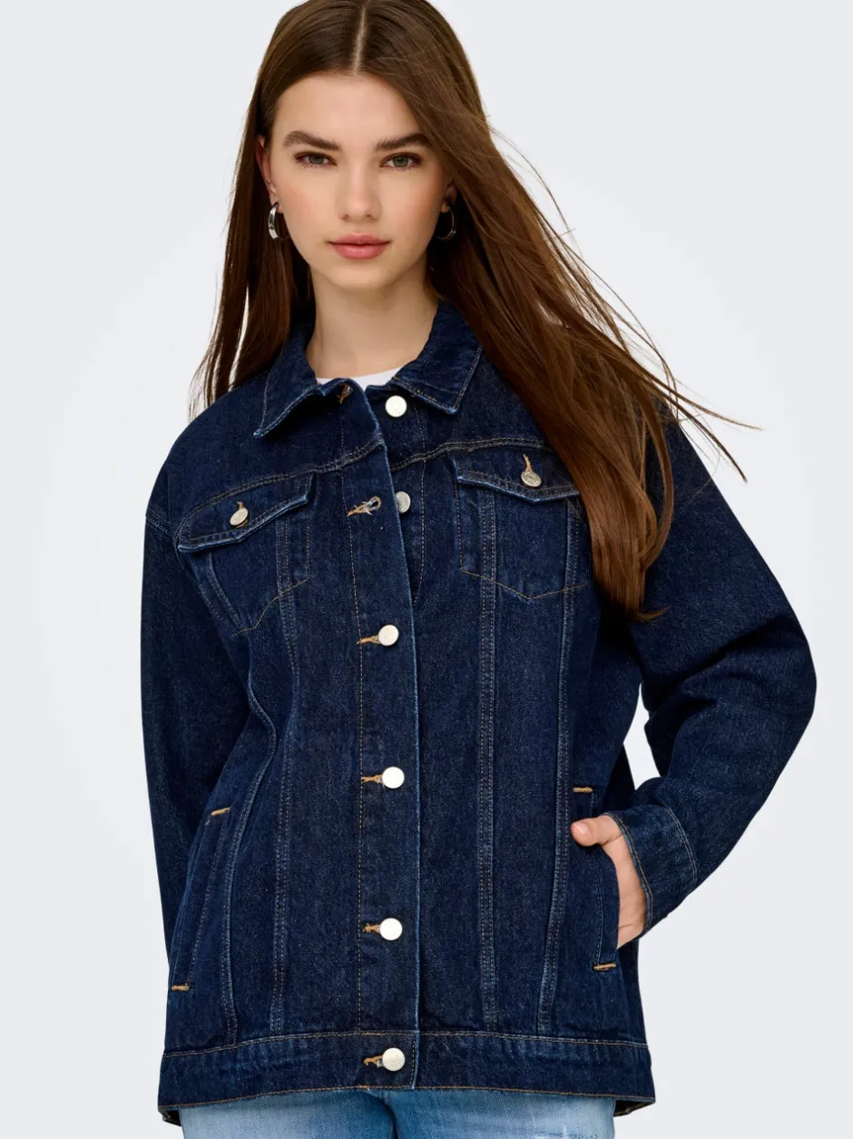 Clearance ONLJAGGER Denimjakke Dame Jakker Og Frakker|Double Denim