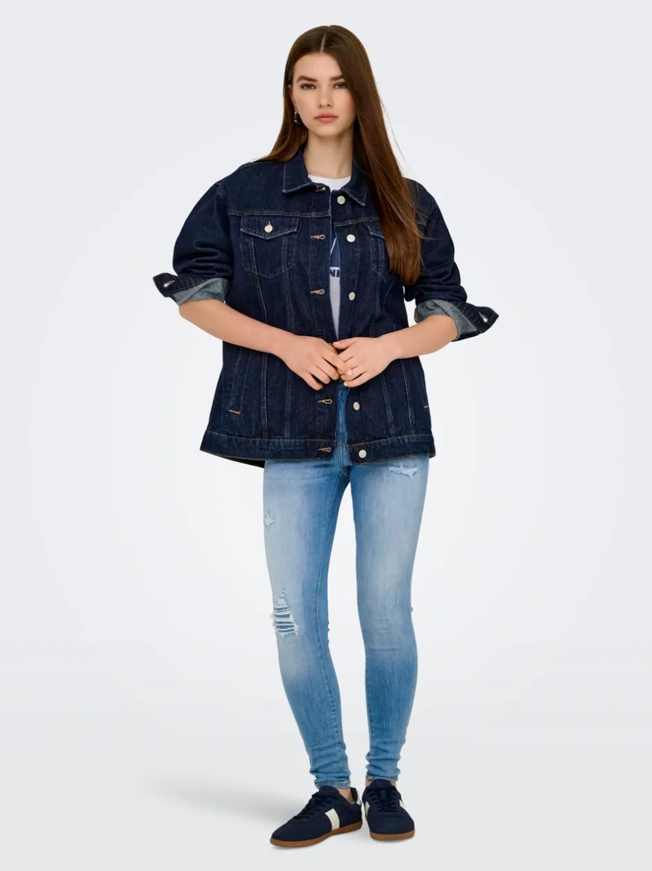 Clearance ONLJAGGER Denimjakke Dame Jakker Og Frakker|Double Denim