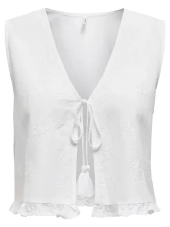 New ONLJAKIRI Hør Vest Dame Toppe