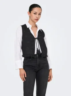 New ONLJAKIRI Hør Vest Dame Toppe