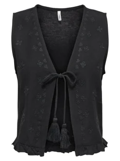 New ONLJAKIRI Hør Vest Dame Toppe