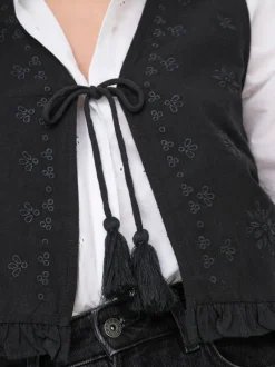 New ONLJAKIRI Hør Vest Dame Toppe