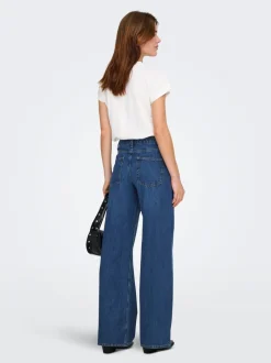 Hot ONLJEMMA Høj talje Wide leg fit Jeans Dame Jeans|Jeans
