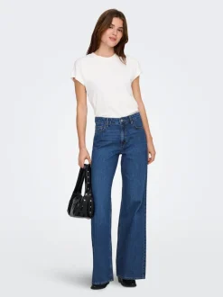 Hot ONLJEMMA Høj talje Wide leg fit Jeans Dame Jeans|Jeans