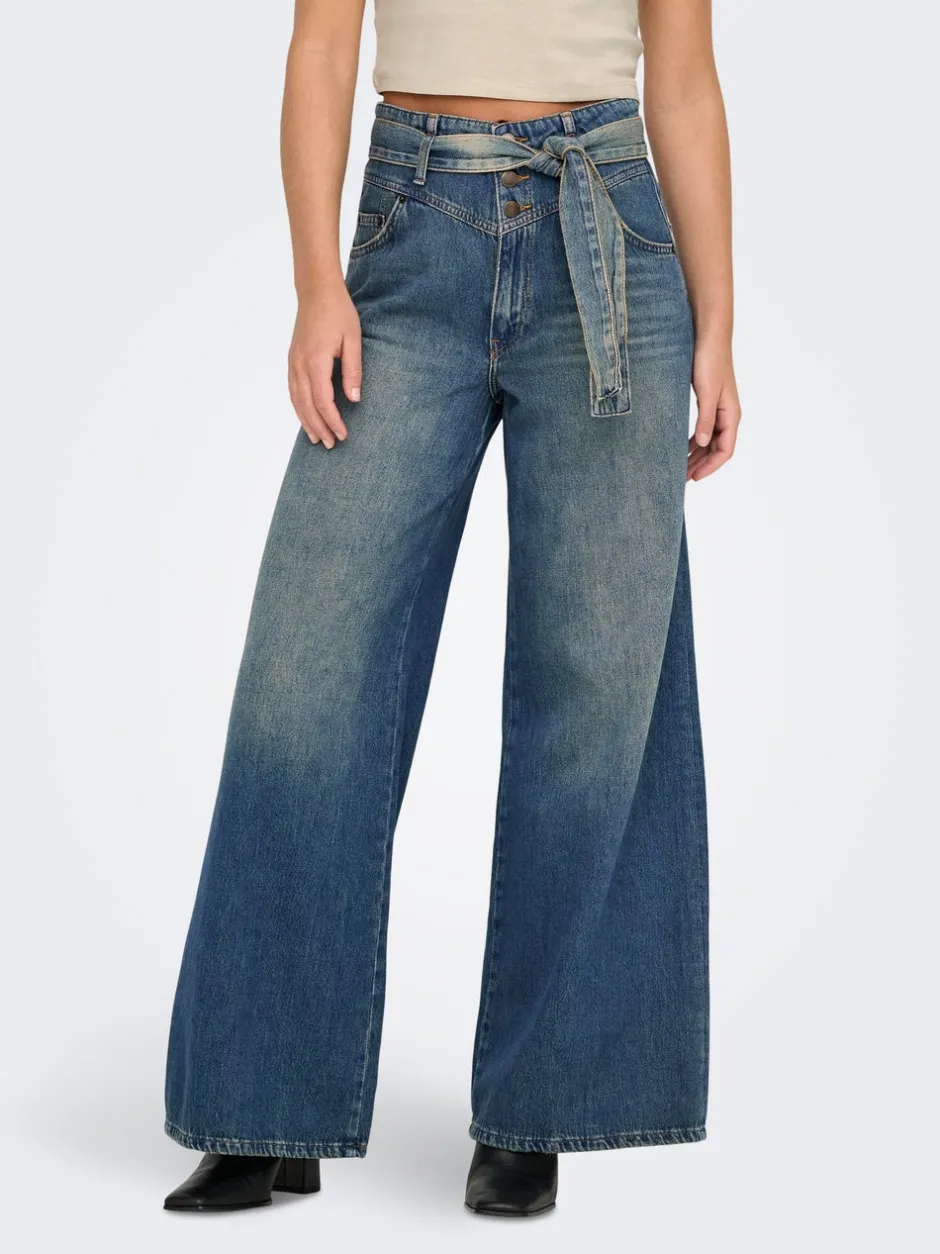 Best ONLJOELLE Høj talje Wide leg fit Jeans Dame Jeans|Jeans