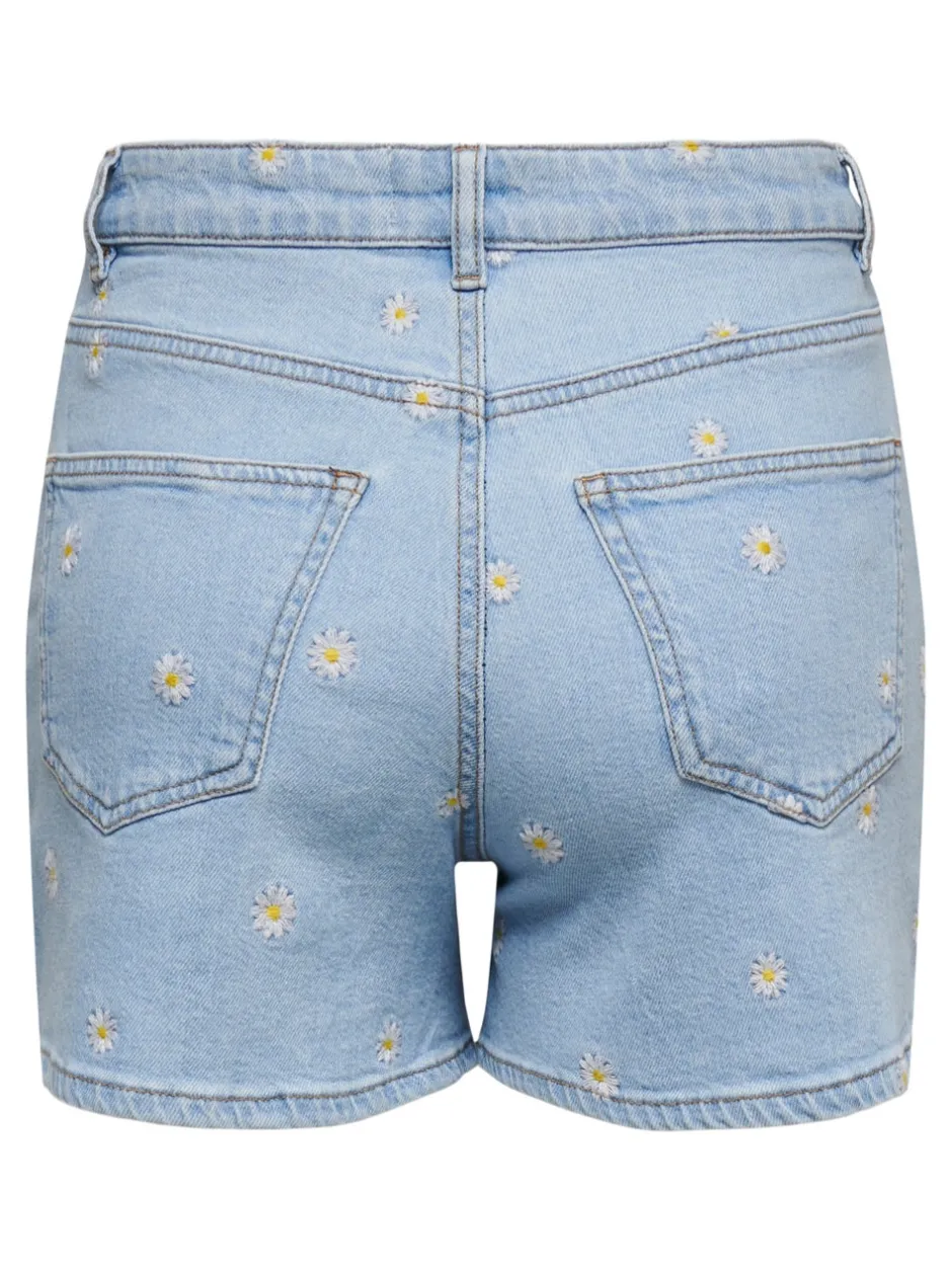 Clearance ONLJOSEPHINE Høj talje Loose fit Denim-shorts Dame Shorts|Double Denim
