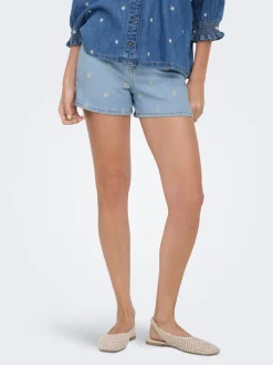 Clearance ONLJOSEPHINE Høj talje Loose fit Denim-shorts Dame Shorts|Double Denim