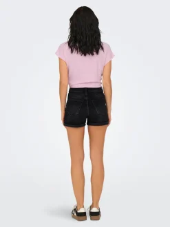 Clearance ONLJOSEPHINE Høj talje Regular fit Denim-shorts Dame Shorts|Double Denim