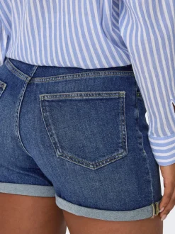 Sale ONLJOSEPHINE Høj talje Regular fit Denim-shorts Dame Shorts|Double Denim