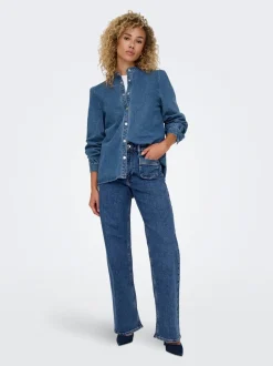 Outlet ONLJUICY Høj talje Wide leg fit Jeans Dame Jeans|Jeans