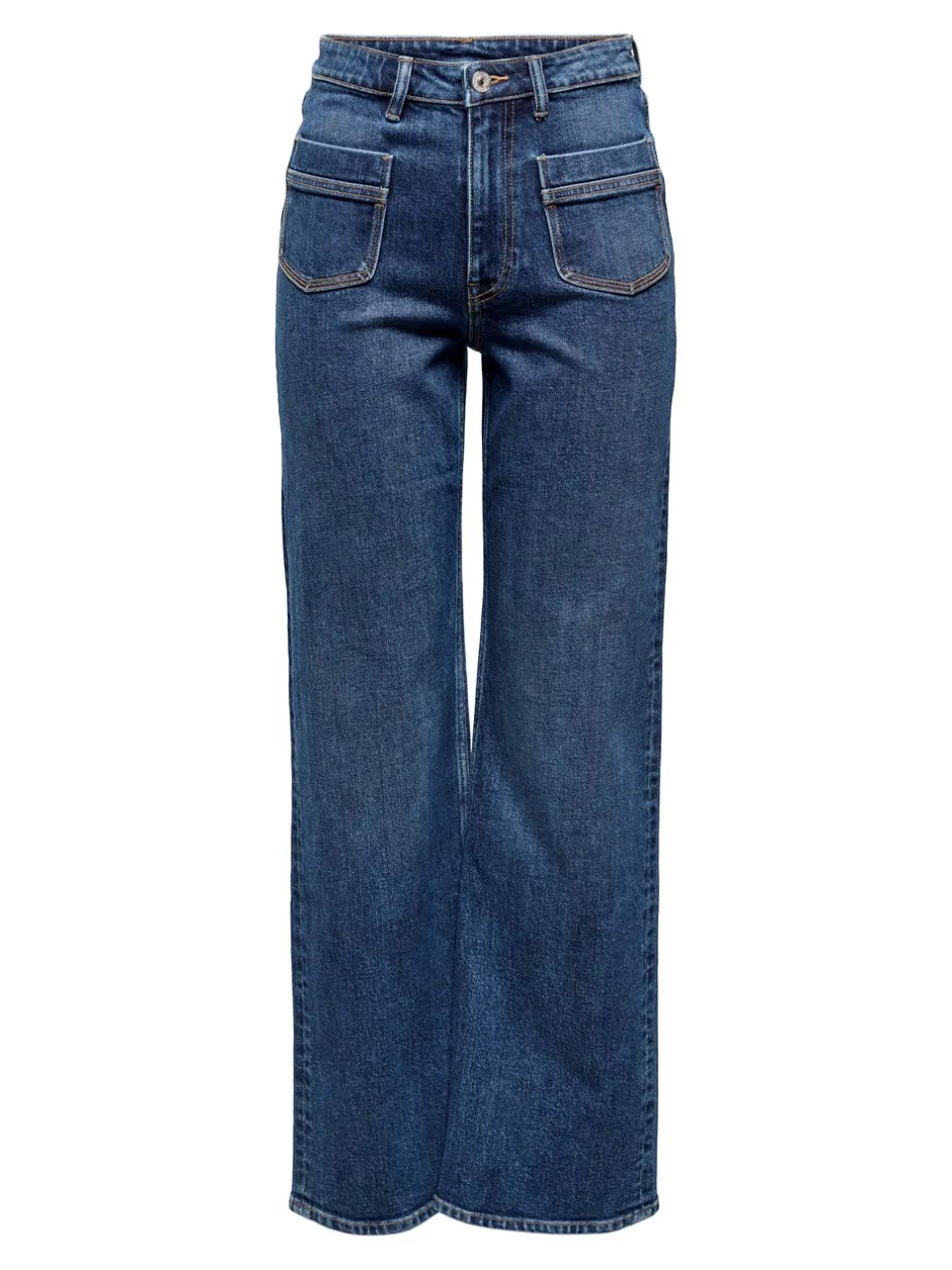 Outlet ONLJUICY Høj talje Wide leg fit Jeans Dame Jeans|Jeans