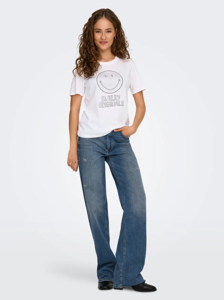 New ONLJUICY Høj talje Wide leg fit Jeans Dame Jeans|Jeans
