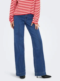 Best ONLJUICY Høj talje Wide leg fit Jeans Dame Jeans|Jeans