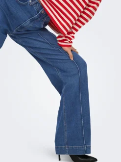 Best ONLJUICY Høj talje Wide leg fit Jeans Dame Jeans|Jeans