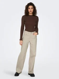 Best ONLJUICY Høj talje Wide leg fit Jeans Dame Jeans|Jeans