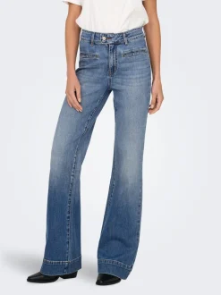 Discount ONLJUICY Høj talje Wide leg fit Jeans Dame Jeans|Jeans