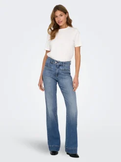 Discount ONLJUICY Høj talje Wide leg fit Jeans Dame Jeans|Jeans