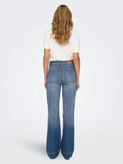 Discount ONLJUICY Høj talje Wide leg fit Jeans Dame Jeans|Jeans