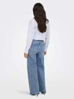 Sale ONLJUICY Høj talje Wide leg fit Jeans Dame Jeans|Jeans