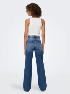 Online ONLJUICY Høj talje Wide leg fit Jeans Dame Jeans|Jeans
