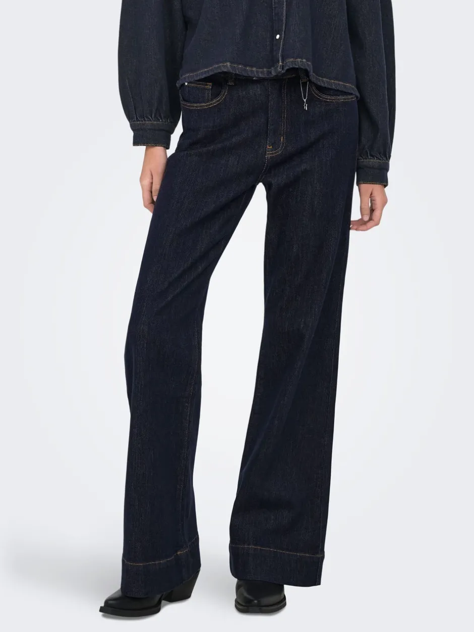Outlet ONLJUICY Høj talje Wide leg fit Jeans Dame Jeans|Jeans