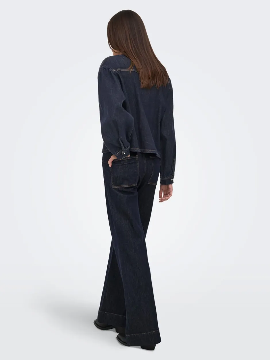 Outlet ONLJUICY Høj talje Wide leg fit Jeans Dame Jeans|Jeans