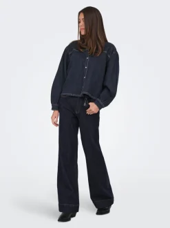 Outlet ONLJUICY Høj talje Wide leg fit Jeans Dame Jeans|Jeans