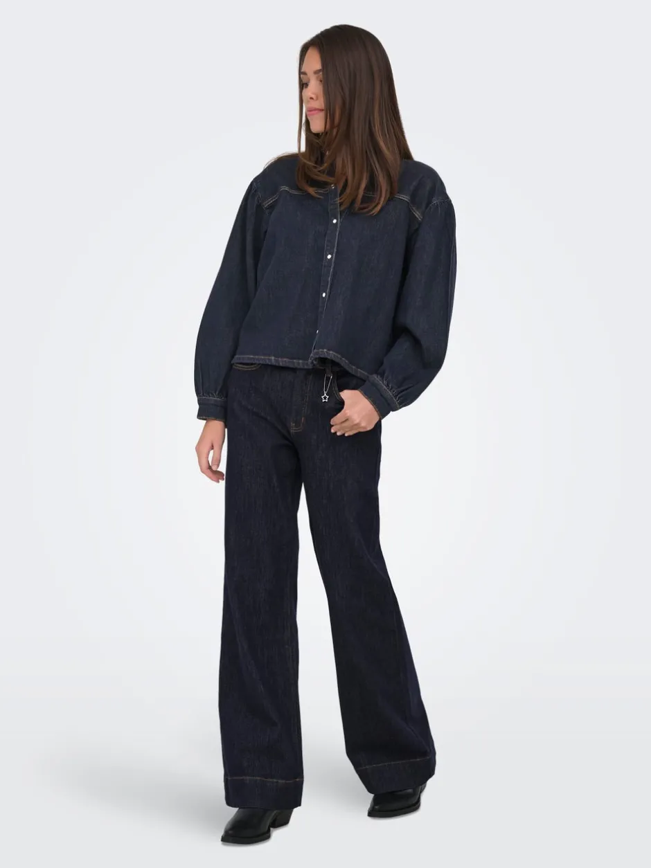 Outlet ONLJUICY Høj talje Wide leg fit Jeans Dame Jeans|Jeans
