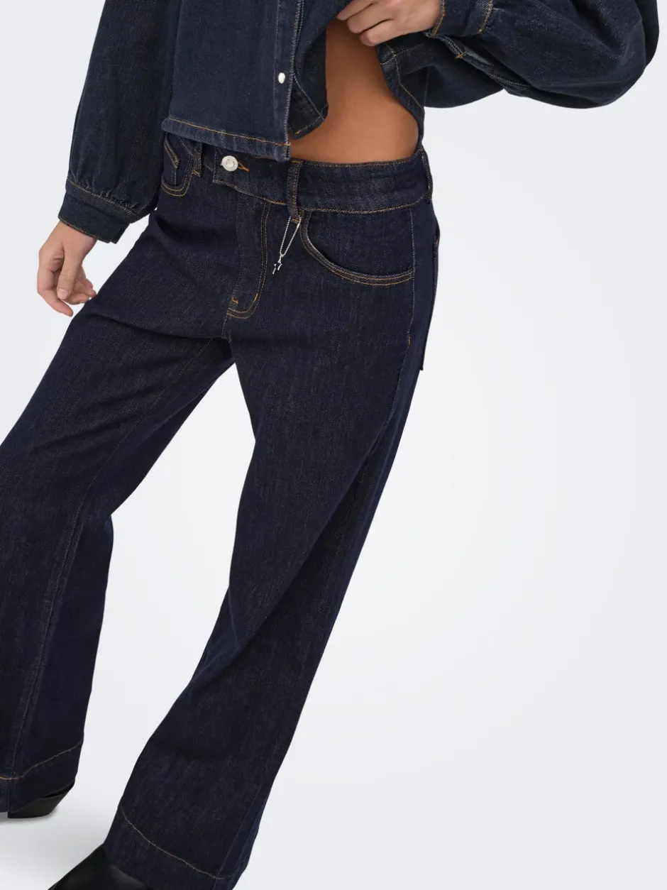 Outlet ONLJUICY Høj talje Wide leg fit Jeans Dame Jeans|Jeans