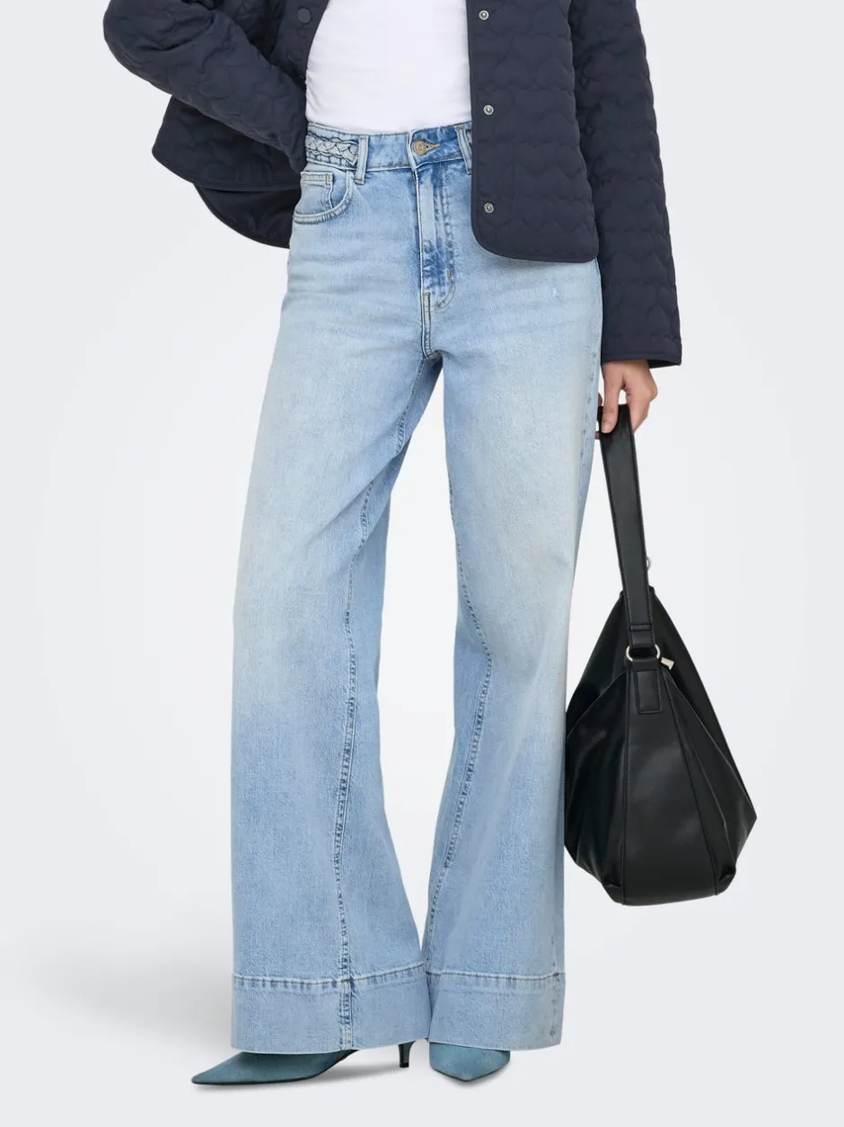Online ONLJUICY Høj talje Wide leg fit Jeans Dame Jeans|Jeans
