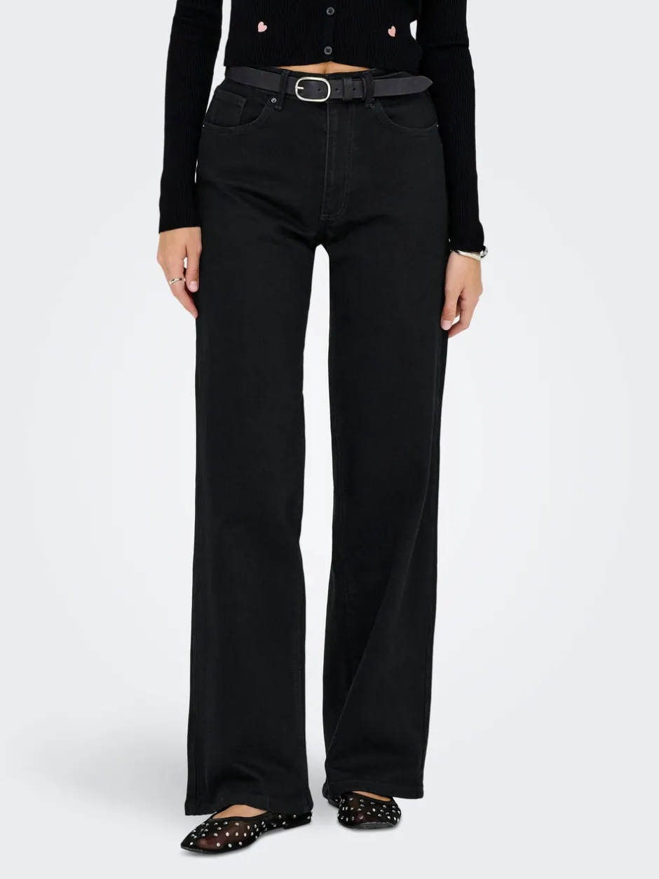 Best ONLJUICY Høj talje Wide leg fit Jeans Dame Jeans|Jeans