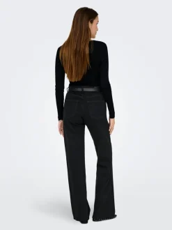 Best ONLJUICY Høj talje Wide leg fit Jeans Dame Jeans|Jeans