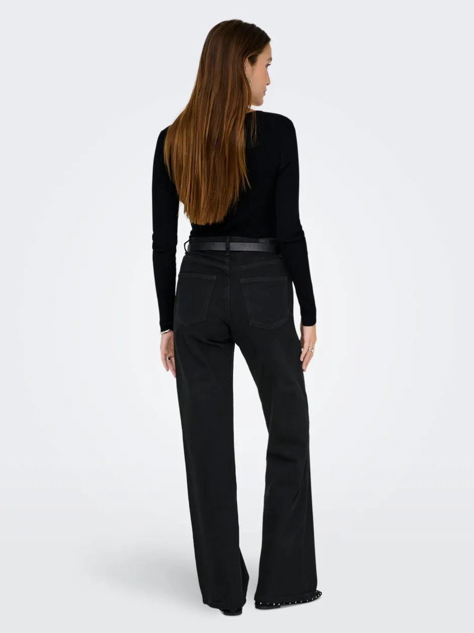 Best ONLJUICY Høj talje Wide leg fit Jeans Dame Jeans|Jeans