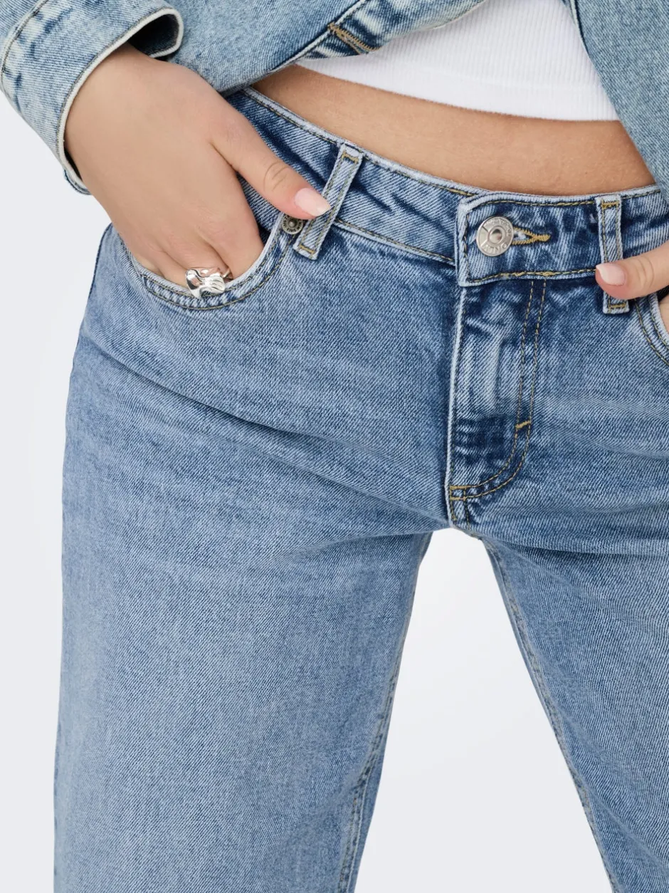 Hot ONLJUICY Lav talje Wide leg fit Jeans Dame Jeans|Jeans