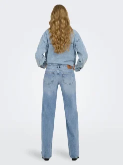 Hot ONLJUICY Lav talje Wide leg fit Jeans Dame Jeans|Jeans