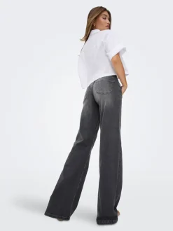 Outlet ONLJULLES Lav talje Wide leg fit Jeans Dame Jeans|Jeans