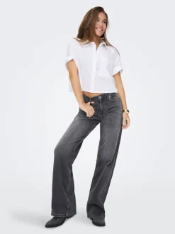 Outlet ONLJULLES Lav talje Wide leg fit Jeans Dame Jeans|Jeans