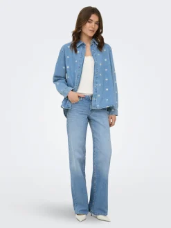 Discount ONLJULLES Lav talje Wide leg fit Jeans Dame Jeans|Jeans