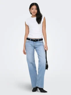 Hot ONLJULLES Superlav talje Wide leg fit Jeans Dame Jeans|Jeans