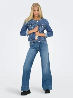 Online ONLKATHY Denimjakke Dame Jakker Og Frakker|Double Denim