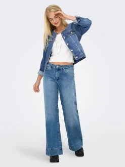 Online ONLKATHY Denimjakke Dame Jakker Og Frakker|Double Denim