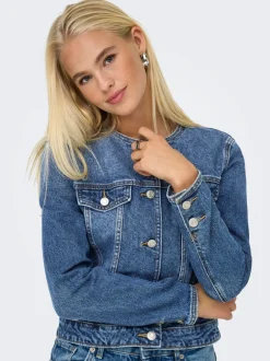 Online ONLKATHY Denimjakke Dame Jakker Og Frakker|Double Denim