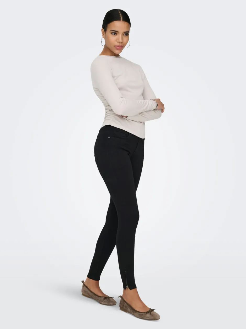 Outlet ONLKENDELL Mellemhøj talje Skinny fit Ankellængde Jeans Dame Jeans|Jeans