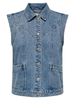 ONLKENNEDY Denimvest Dame Jakker Og Frakker|Double Denim